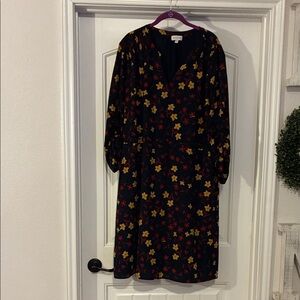 Chic Long Sleeve Floral Dress